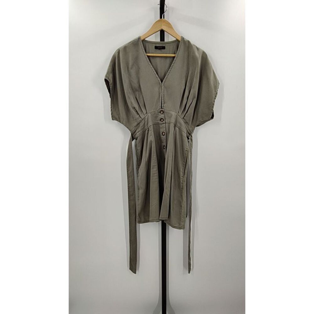 Quince Olive Green Button-Down dress